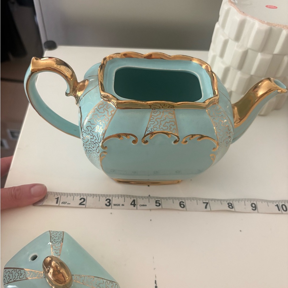 🏡Sadler England Elegant Blue and Gold Teapot - Picture 11 of 11